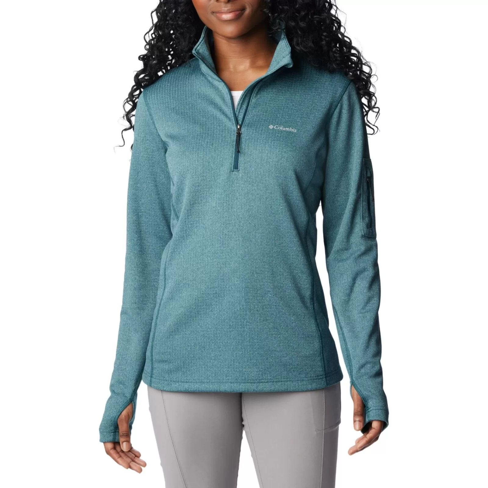 Columbia Park View Grid Fleece Zip Women's-Women Jumper