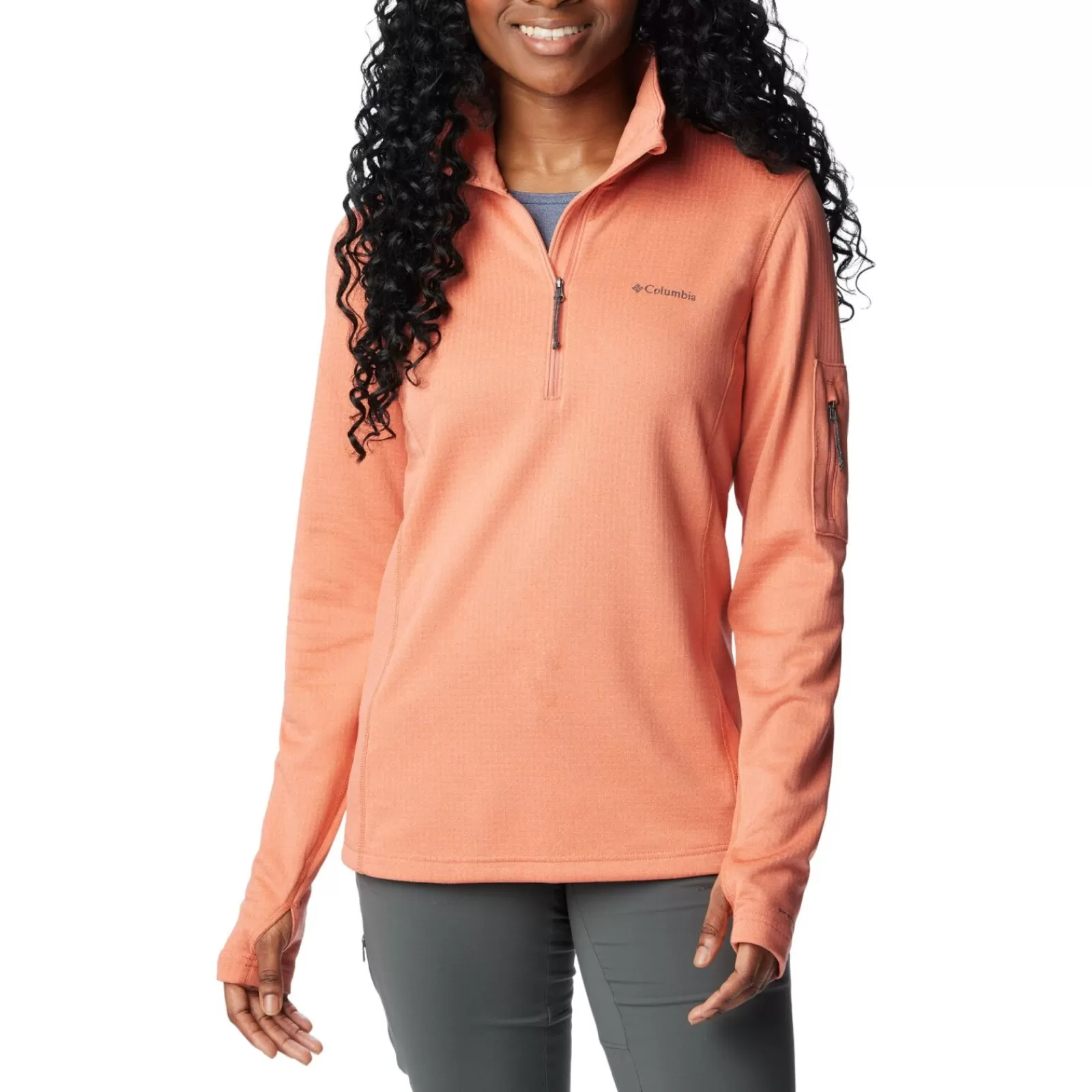 Columbia Park View Grid Fleece Zip Women's-Women Jumper