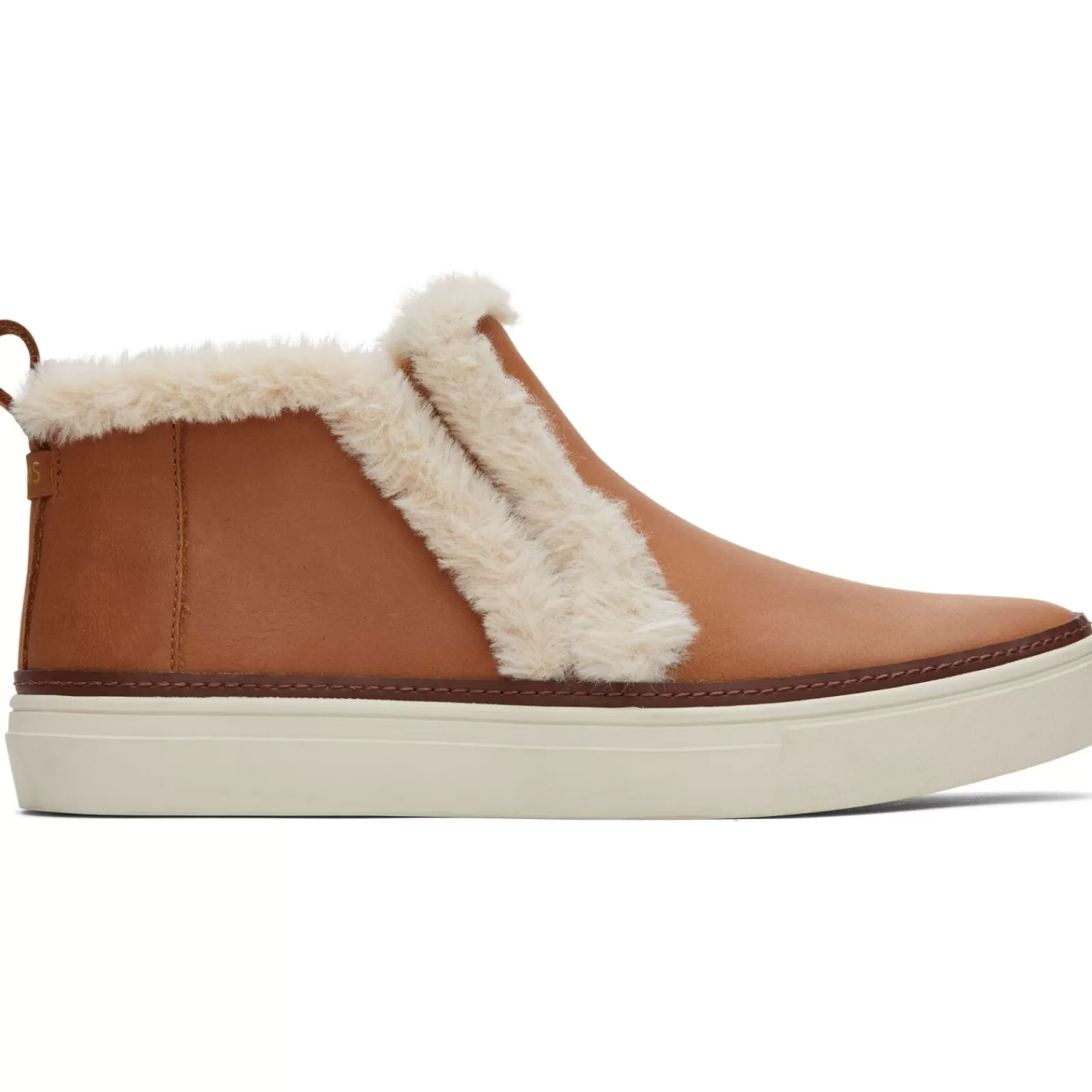 TOMS Leather Faux Fur Women's Bryce Sneaker-Women Shoes