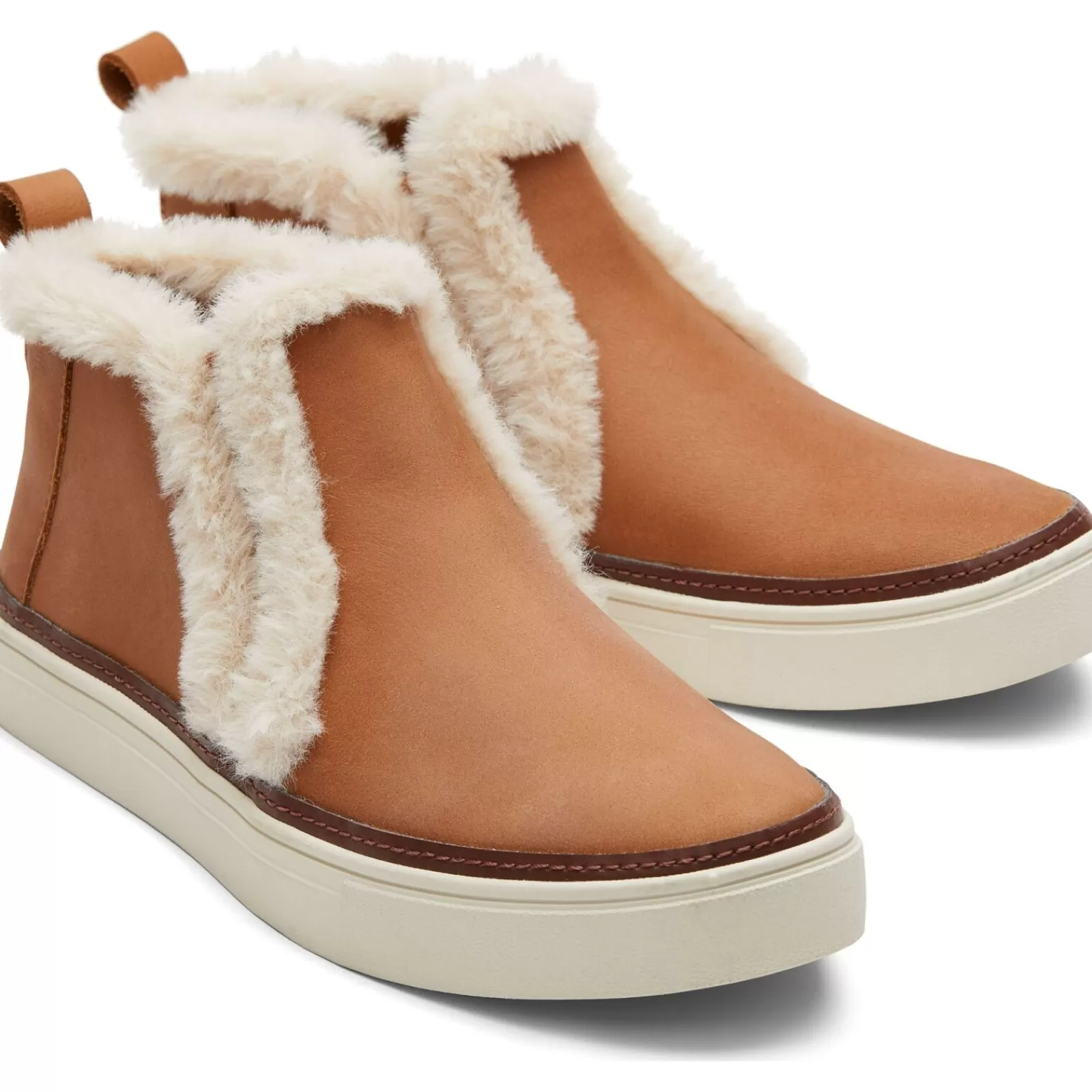 TOMS Leather Faux Fur Women's Bryce Sneaker-Women Shoes