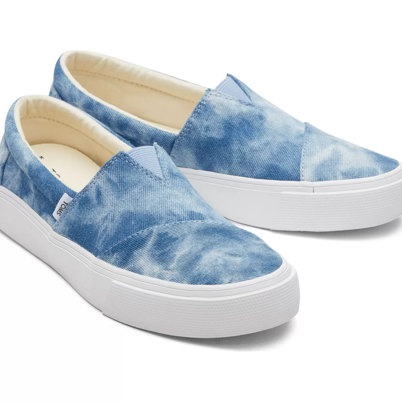 TOMS Washed Denim Women Alpargata Fenix Slip On-Women Shoes